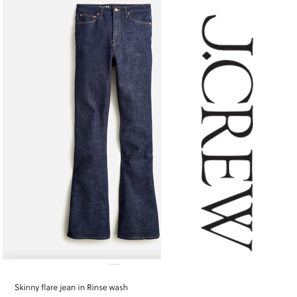 J.Crew Skinny Flare Jean in Rinse Wash Size 26 item# BN104